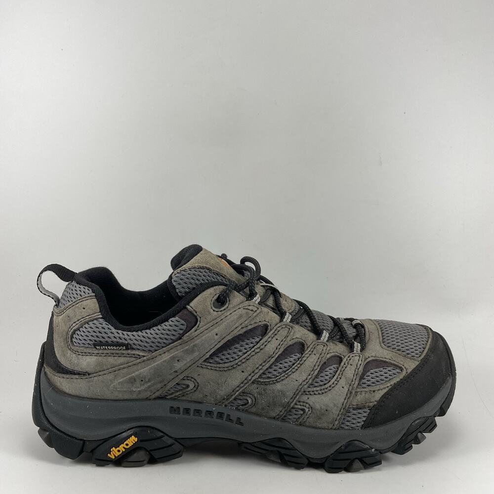 Merrell Moab Low Top Waterproof Hiking Shoes Mens Size 12 Granite Leather Vibram